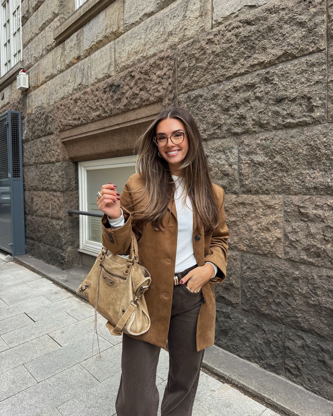 Ronza Suede blazer- Camel