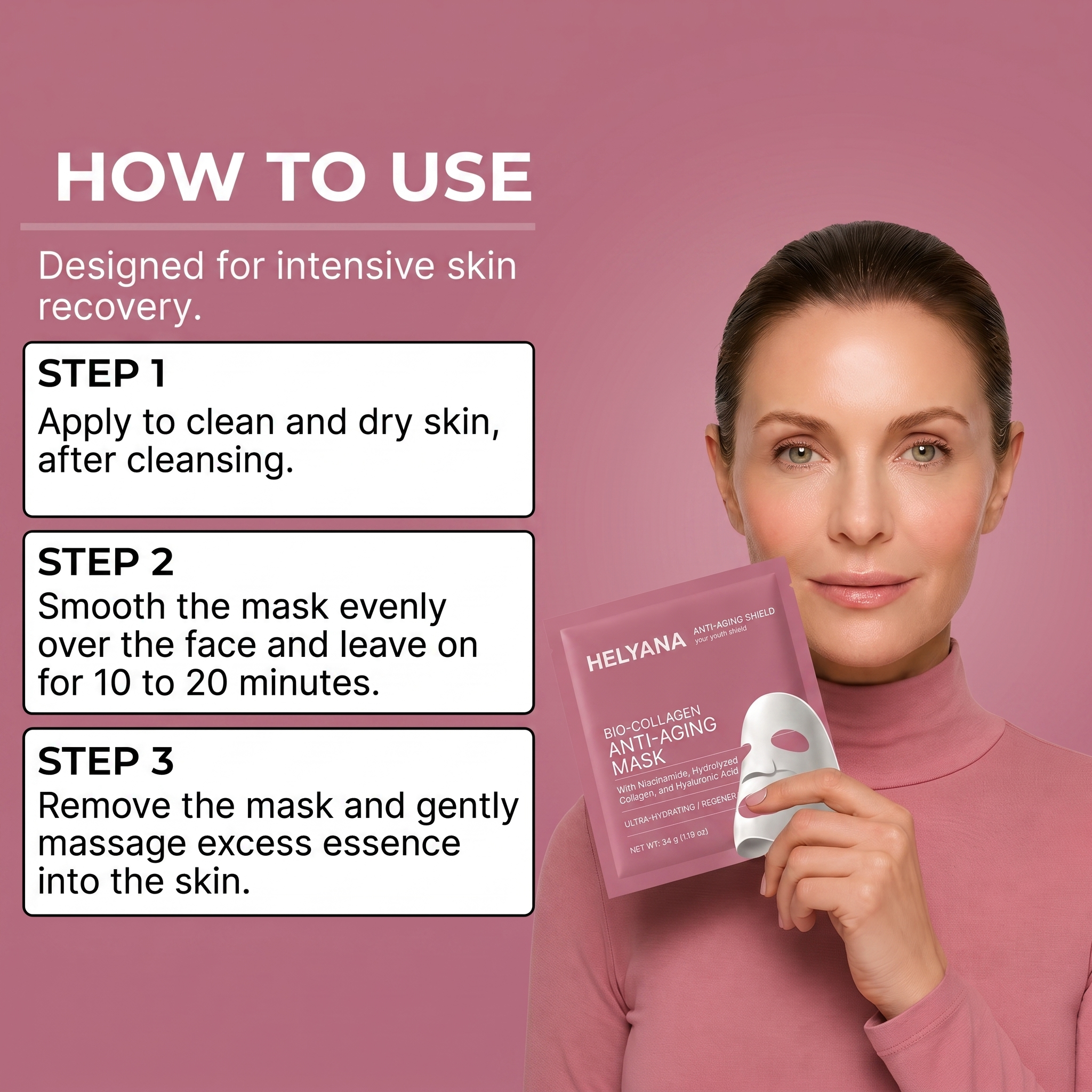 Set of 3 Bio-Collagen Masks